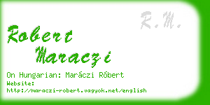 robert maraczi business card